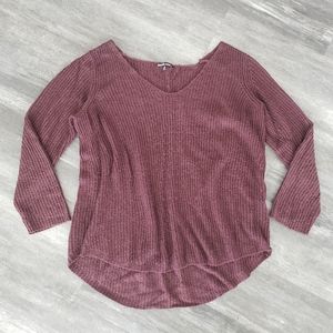 Dark Burgundy CR Oversized Vneck